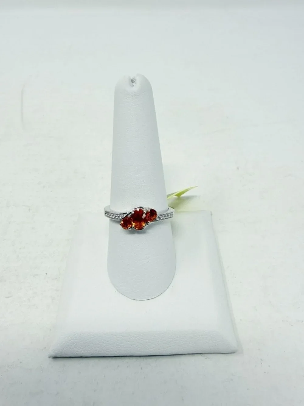 Shop LC Salamanca Fire Opal/Cambodian Zircon Size 9 Ring in Sterling Silver 5597